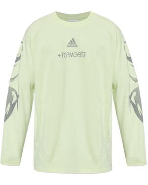 adidas ロゴ ロングtシャツ - グリーン