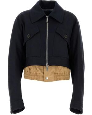 DSquared² Cotton-blend cropped jacket - Azul