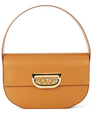 D'Estree Bolso shopper Martin con parche - Marrón