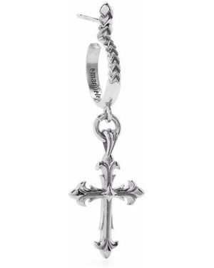 Emanuele Bicocchi Fleury Cross Charm Single Earring - White
