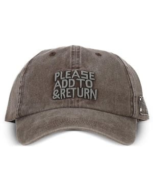 MISBHV Ray Johnson Embroidered Washed-Effect Baseball Cap - Brown