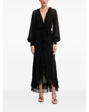 Bardot Kassia Ruffled Midi Dress - Black