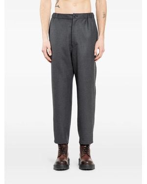 Undercover Pantalon En Laine À Coupe Courte - Grey