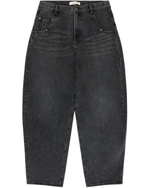 Entire studios Ascent Washed-Effect Curved-Leg Jeans - Gray