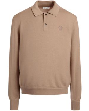 Bally Polo A Maniche Lunghe - Neutro