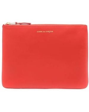 Comme des Garçons Portefeuille En Cuir À Logo Imprimé - Red