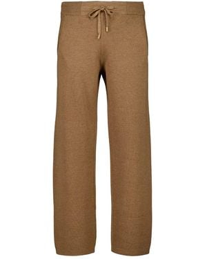 Piacenza Cashmere Pantalon Droit À Lien De Resserrage - Neutre
