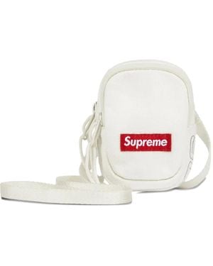 Supreme Mini Umhängetasche Aus Denim - Weiß