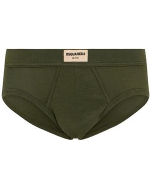 DSquared² Logo-Detail Briefs - Green