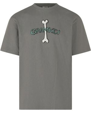 Gramicci Bone Logo-Print T-Shirt - Grey