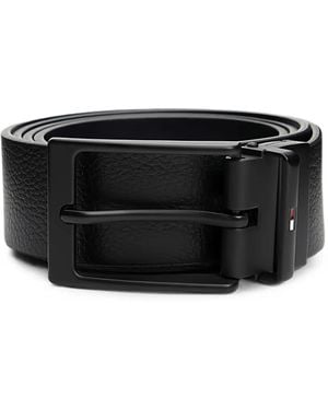 Tommy Hilfiger Ceinture Réversible À Boucle Rectangulaire - Black