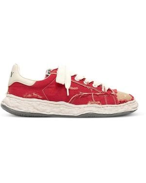 Maison Mihara Yasuhiro Charles Overdyed Trainers - Red