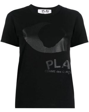 COMME DES GARÇONS PLAY T-shirt Con Occhio Stampato - Black