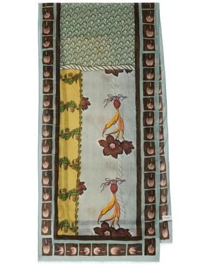 Paul Smith Schal Mit Blumen - Grün