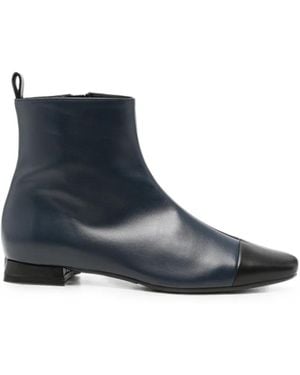CAREL PARIS Simonetta Leather Ankle Boots - Blue