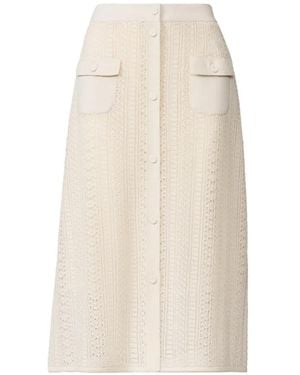 Fabiana Filippi Button Patch-Pocket Skirt - White