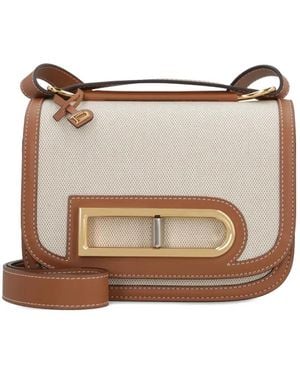 Delvaux Sac Porté Épaule Lingot En Toile - Marron