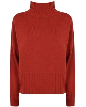Drumohr Ribbed High-Neck Sweater - Red