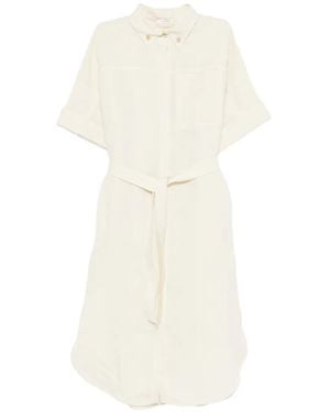 Panicale Belted Midi Dress - White