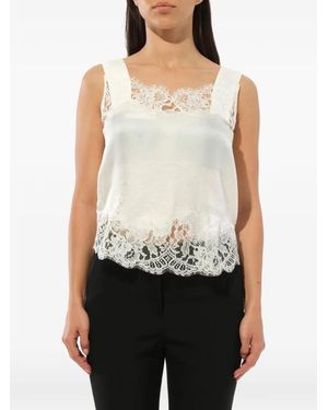 Givenchy Lace Trim Top - White