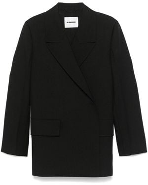 Jil Sander Pleated Blazer - Black