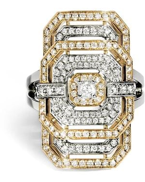 Statement Paris 18Kt Rose And Sterling My Way Diamond Ring - White