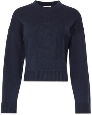 Calvin Klein Logo-Motif Jumper - Blue