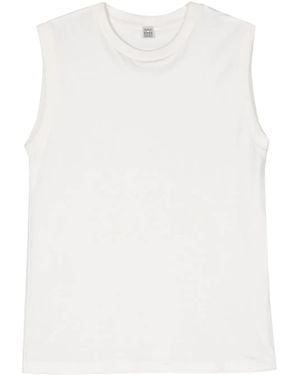 TOTEME Organic Cotton Ribbed Tank - White