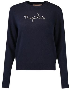 Lingua Franca Naples Crewneck Jumper - Blue