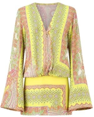 Alexis Marais Minikleid Mit Paisley-Print - Gelb