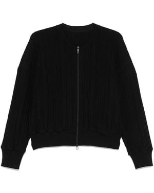 Pleats Please Issey Miyake Crepe Knit Jacket - Black