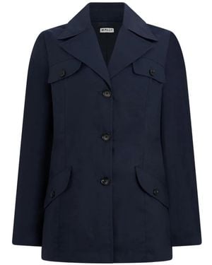 Bally Belt-Detail Trench Coat - Blue