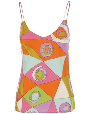 PUCCI Occhi Vivara-Print Camisole Top - Red
