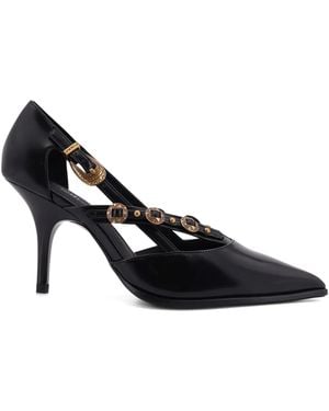 Pinko Lady 02 Buckle-Strap Heeled Court Shoes - Black