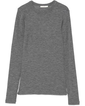 Rohe Long-Sleeved Wool T-Shirt - Grey