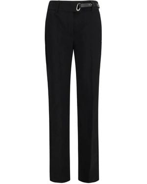 Sportmax Belted Straight-Leg Trousers - Black