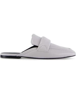 Notabene Charlie Dual-Strap Flat Mules - White