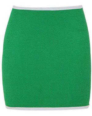 Hunza G Falda Devyn Con Efecto Arrugado - Verde