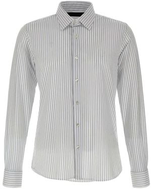 Rrd Oxford Jacquard Sripe Shirt - Gray