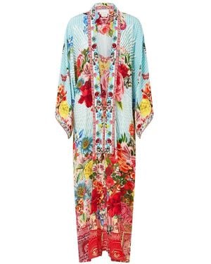 CAMILLA Floral-Print Kimono - White
