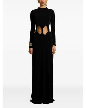 Arcina Ori Gisella Cut-Outs Maxi Dress - Black