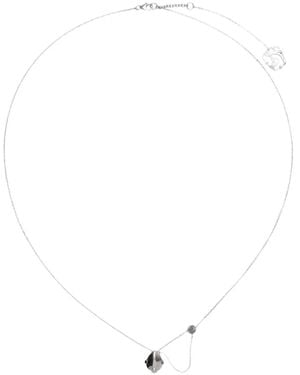 Burberry Collar Con Colgante De Ónix - Blanco