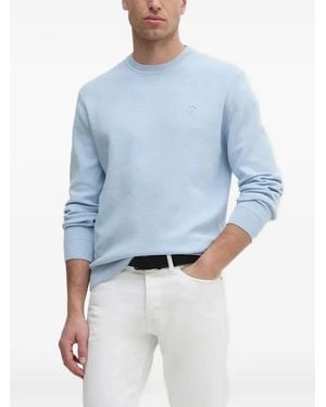 BOSS Bestickter Pullover - Blau