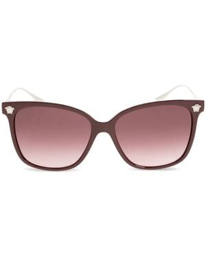 Versace Occhiali Da Sole Squadrati Con Decorazione Medusa - Rosa