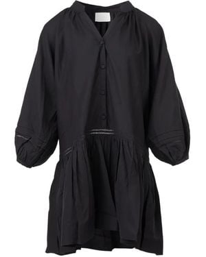 COR Robe Courte Maye À Jupe Plissée - Black