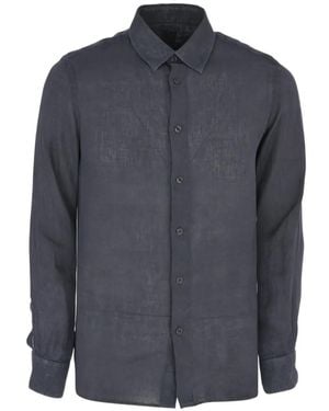 120% Lino Long-Sleeve Contemporary Fit Shirt - Blue