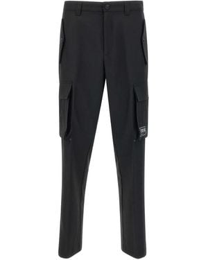 Versace Jeans Couture ロゴパッチ テーラードパンツ - ブラック