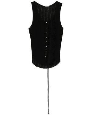 Ann Demeulemeester Rase Serafino Tank Top - Black