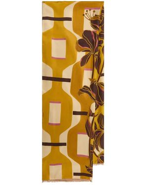 Maliparmi Geometric-Pattern Scarf - Metallic