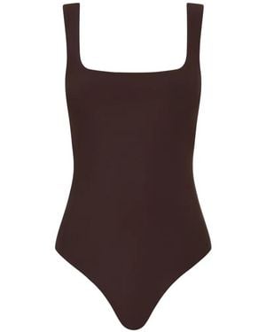 Bondi Born Mackinley Square-Neck Swimsuit - Brown